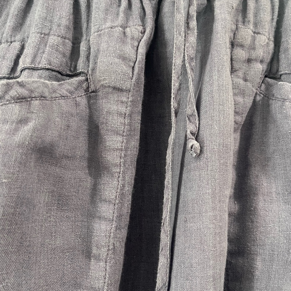 Flax Slate-Lavender Drawstring Midi Skirt size medium/large elastic waist - Picture 4 of 6